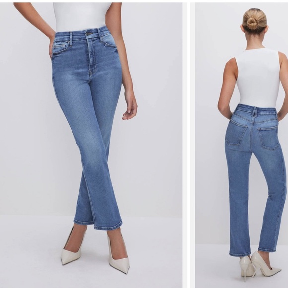 GOOD AMERICAN good curve straight jean size 0/25 - Picture 2 of 5